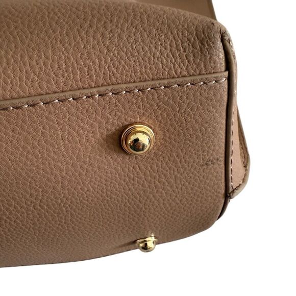 Quince Italian Leather Triple Compartment Shopper Tote- Cappuccino - Picture 3 of 13